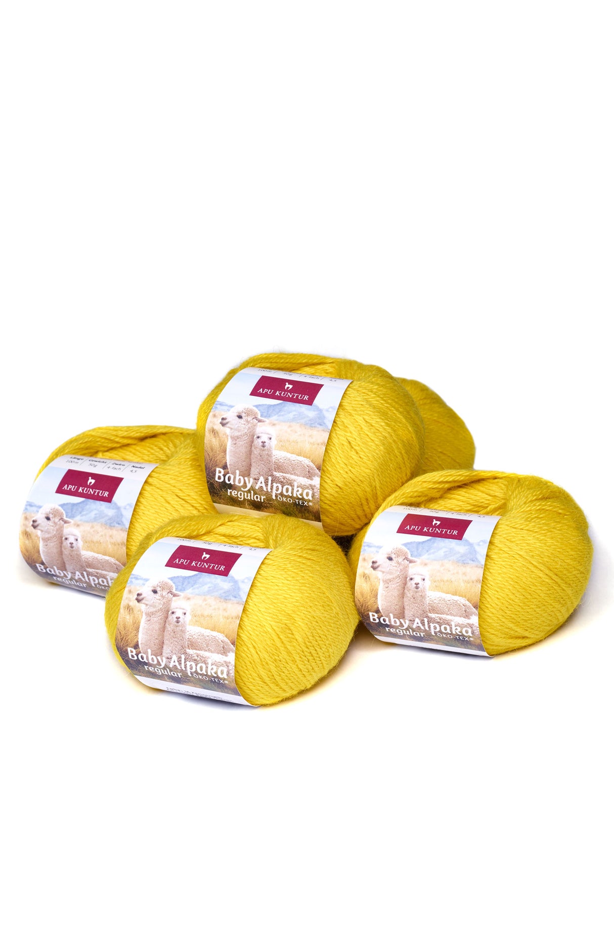 Alpaka Wolle REGULAR | 5x50g | 100% Alpaka | 36 Farben von Apu Kuntur