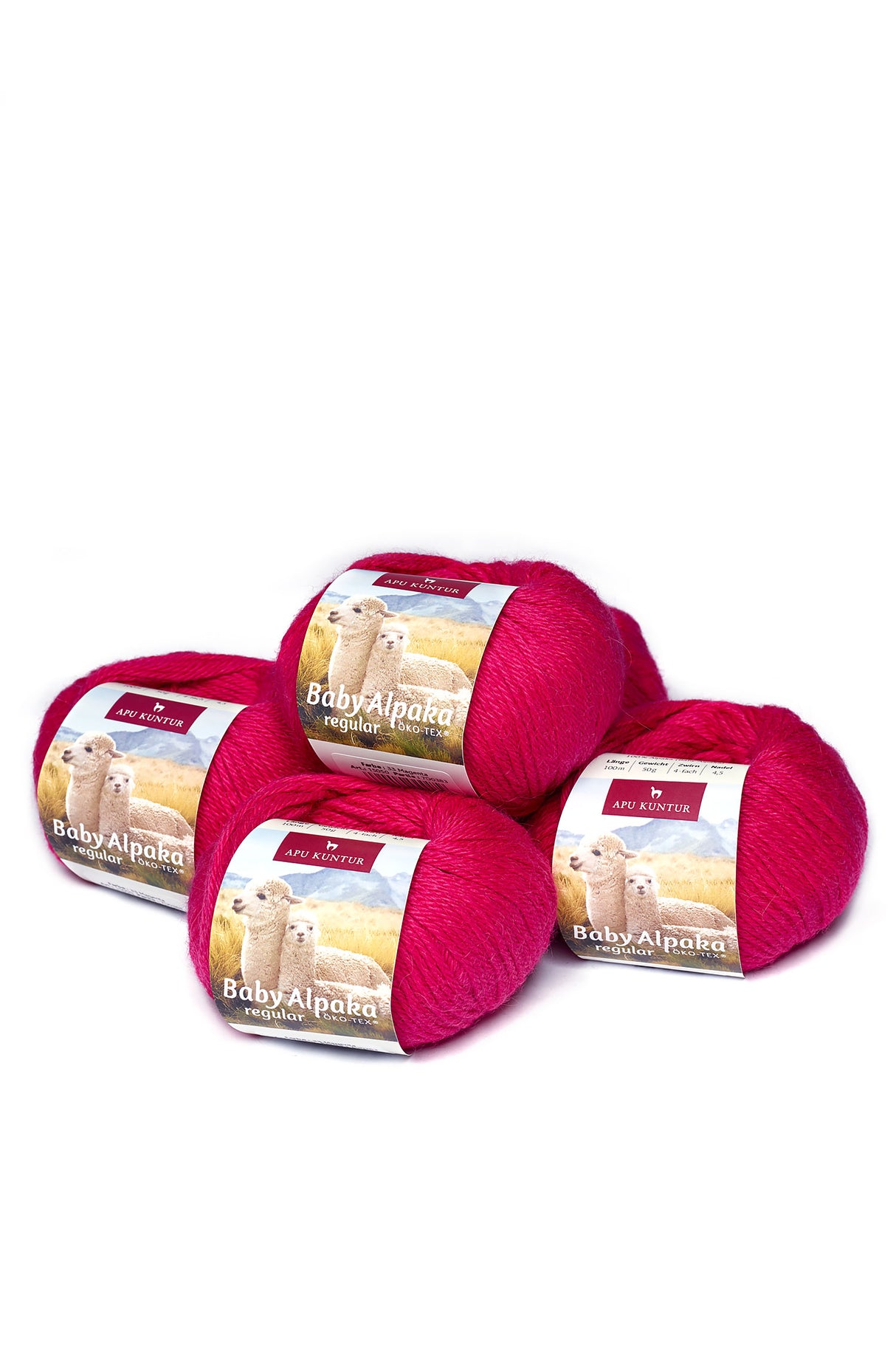 Alpaka Wolle REGULAR | 5x50g | 100% Alpaka | 36 Farben von Apu Kuntur