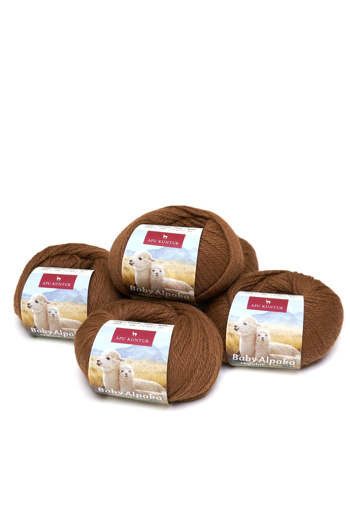 Alpaka Wolle REGULAR | 5x50g | 100% Alpaka | 36 Farben von Apu Kuntur