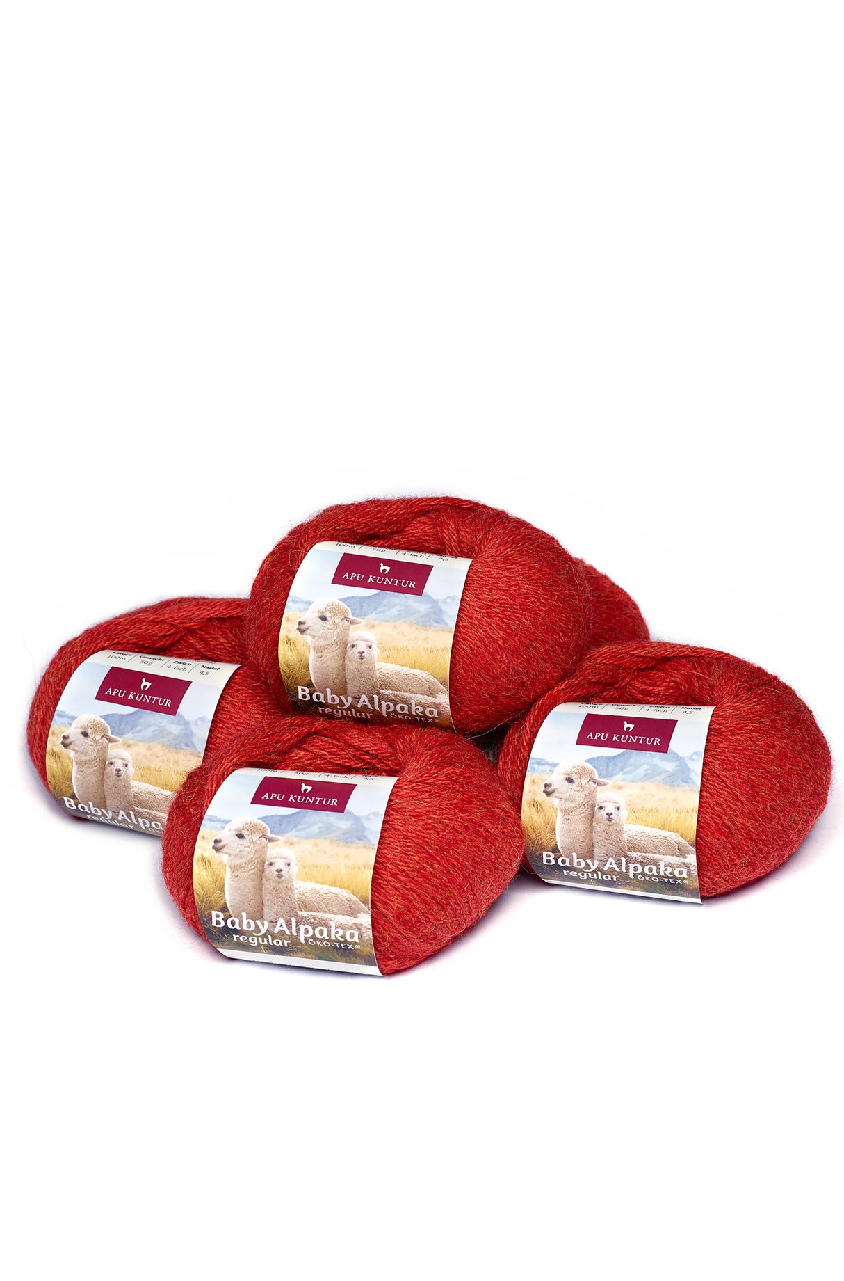 Alpaka Wolle REGULAR | 5x50g | 100% Alpaka | 36 Farben von Apu Kuntur