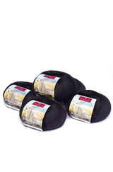 Alpaka Wolle REGULAR | 5x50g | 100% Alpaka | 36 Farben 01 schwarz one-size von Apu Kuntur