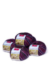 Alpaka Wolle SOCKENGARN | 5x50g | Alpaka-Woll-Mix | 12 Farben 33 violett-lila one-size von Apu Kuntur