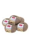 Alpaka Wolle SOCKENGARN | 5x50g | Alpaka-Woll-Mix | 12 Farben N-148 Braungrau Mela one-size von Apu Kuntur