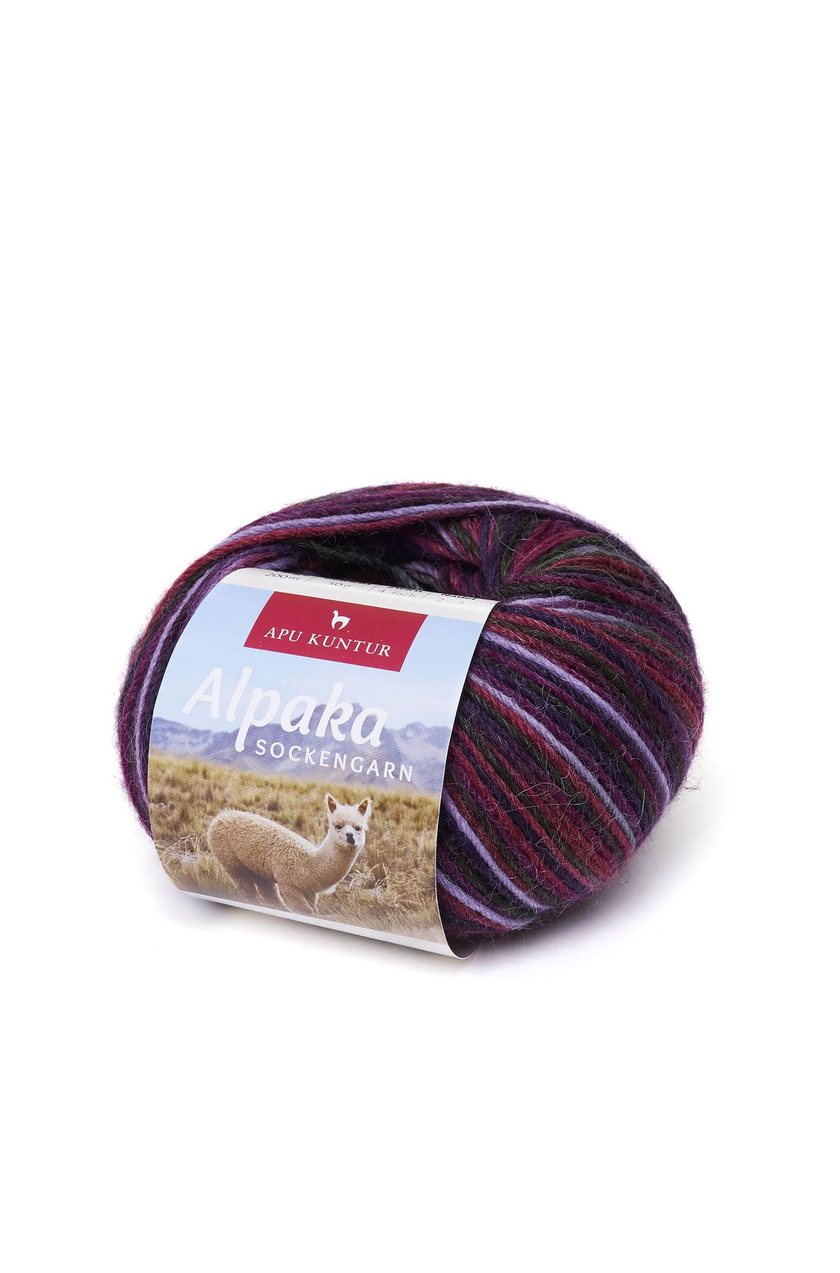 Alpaka Wolle SOCKENGARN | 50g | Alpaka-Woll-Mix 33 violett-lila one-size von Apu Kuntur