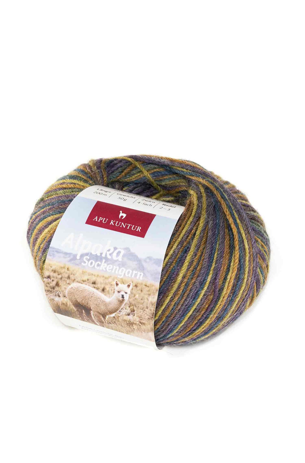 Alpaka Wolle SOCKENGARN | 50g | Alpaka-Woll-Mix lavendel-blau one-size von Apu Kuntur