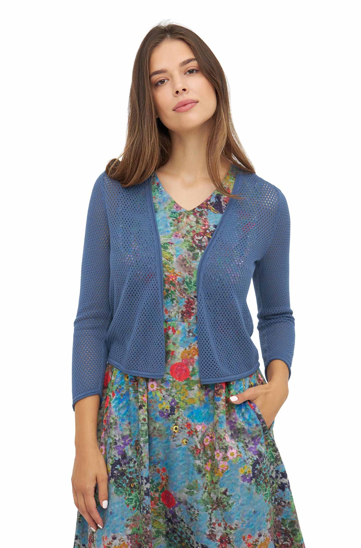 Bolero GALA mit Bio Baumwolle & Tencel paloma blau von Apu Kuntur