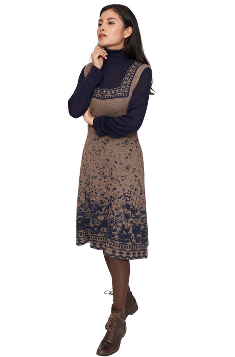 Kleid MAHALA aus 100% Alpaka braun von Apu Kuntur