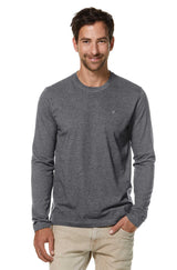 Longsleeve Shirt Herren MATEO aus 90% Bio Pima Baumwolle und 10% Royal-Alpaka graphitgrau von Apu Kuntur