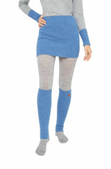 Hüftwärmer / Minirock RIPP aus 100% Alpaka sky blue von Apu Kuntur