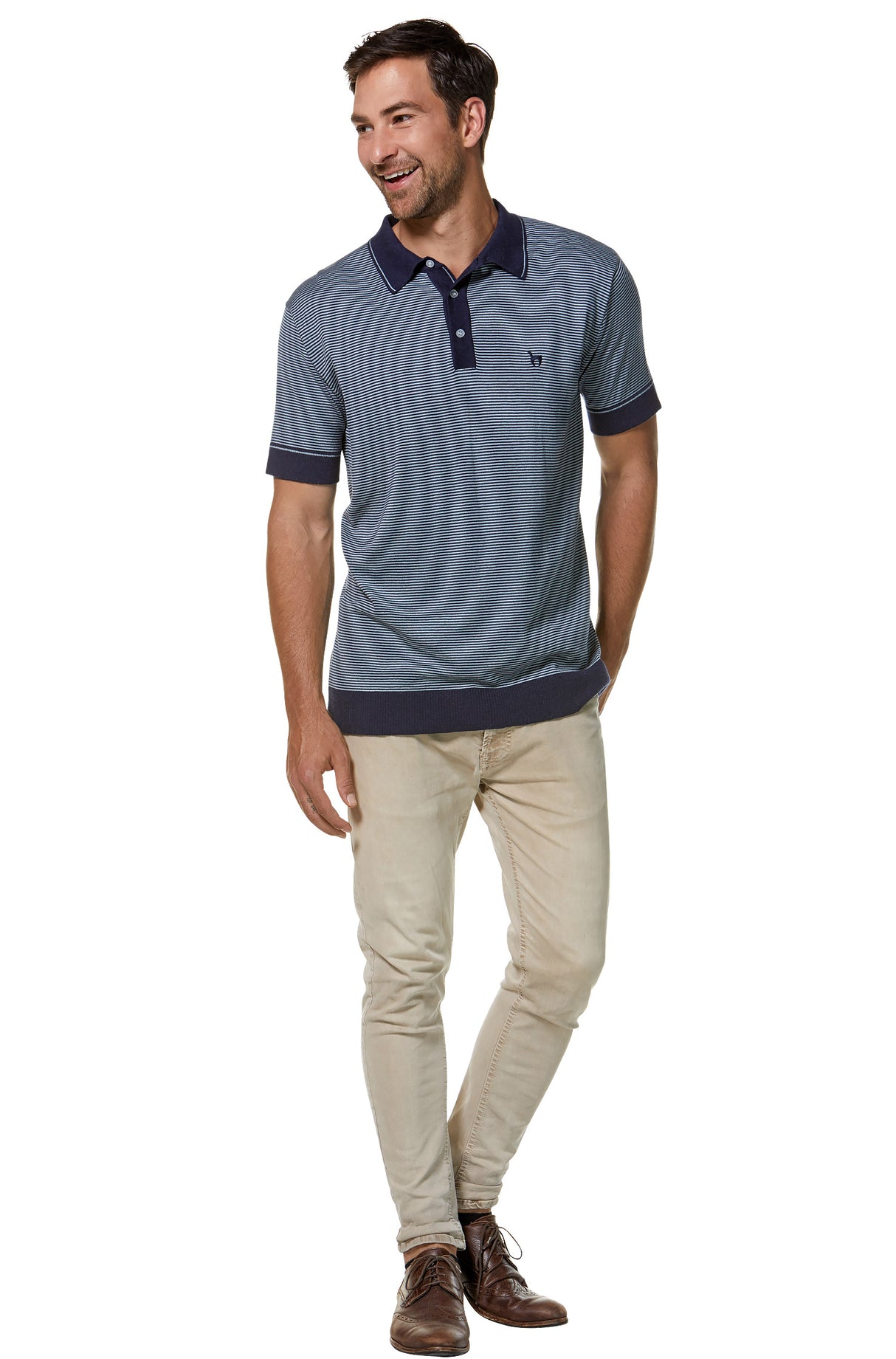 Poloshirt Herren DIEGO aus 90% Bio Pima Baumwolle und 10% Royal Alpaka von Apu Kuntur