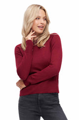 Damen Pullover ADORA - 70% Bio Baumwolle und 30% Alpaka rot von Apu Kuntur