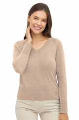 Pullover AURELIA 70% Bio Baumwolle und 30% Alpaka beige von Apu Kuntur