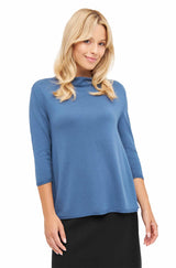 Pullover VEGA aus Alpaka-Tencel-Wolle Mix paloma blau von Apu Kuntur