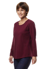 Langarm-Shirt RUNDHALS aus 10% Alpaka und 90% Baumwolle von Apu Kuntur