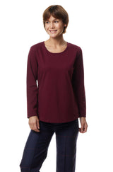 Langarm-Shirt RUNDHALS aus 10% Alpaka und 90% Baumwolle von Apu Kuntur