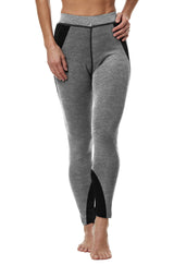 Thermo-Leggings Damen ST. MORITZ mit 63% Royal Alpaka grau von Apu Kuntur