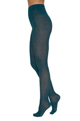 Strumpfhose THERMO mit 70% Royal Alpaka petrol von Apu Kuntur
